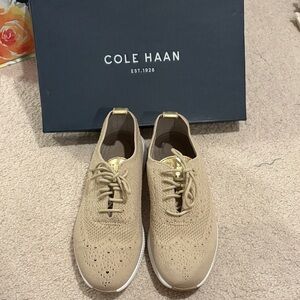 Cole Haan Women's Tan Knit Sneakers